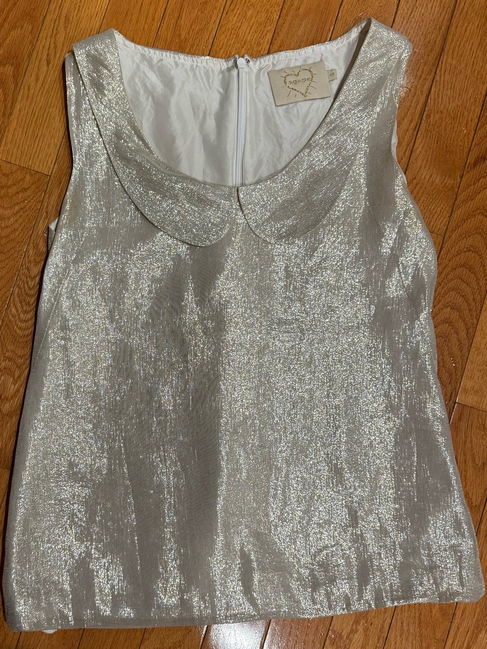 AGAPE Silk Champagne Color Tank Sz Small